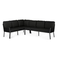 Outdoor Loungeset Liv Aluminium Dining Hoekbank Zwart Tierra - Tierra outdoor - thumbnail
