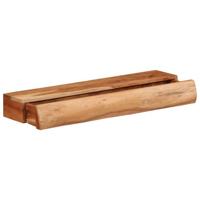 Wandschappen 2 st 60x17x8 cm massief acaciahout - thumbnail