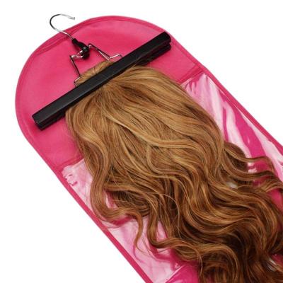 3 PC's Hair Extensions pruiken opslag Bag Hanger stof bewijs beschermende opslag Holder(Pink)