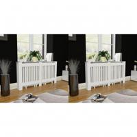 Radiatorombouw 2 st 152 cm MDF wit - thumbnail