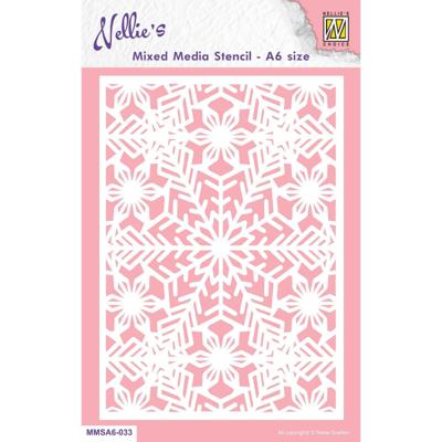 Nellie's Choice • stencil a6 size christmas snowflakes-2