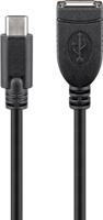 Goobay 55470 USB-C verlengkabel, zwart - thumbnail