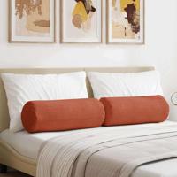 Bolster Kussens 2 pcs Rood-oranje 25 x 70 cm Katoen Stof - thumbnail
