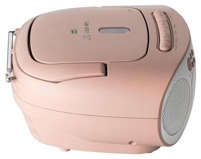 Reflexion Tragbarer Radiorecorder Radio/CD-speler DAB+, DAB, VHF (FM) AUX, CD, Cassette, USB Wit, Pink