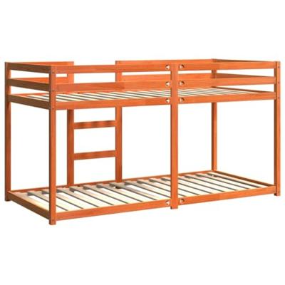 Stapelbed massief grenenhout wasbruin 90x200 cm