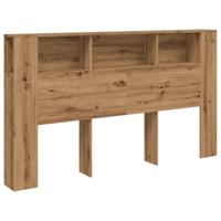 Hoofdbordkast 180x18,5x102,5 cm bewerkt hout artisanaal eiken - thumbnail