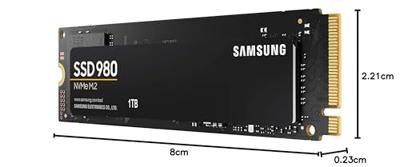 Samsung 980 1TB Interne SSD Zwart - thumbnail