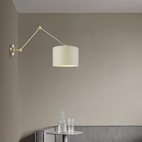 Klassieke wandlamp Shift voor lampenkap, 70-70-32cm, Messing, wandlamp met-verstelbare-arm-van, Metaal, geschikt-voor-E27-LED-lichtbron, voor-lampenkap-met-doorsnede-max., 20cm - thumbnail