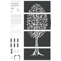 Tuinpoort, Tuinpoort 85x75 cm Corten Staal Boomontwerp Zwart - thumbnail