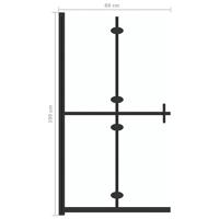 VidaXL Inloopdouchewand inklapbaar 80x190 cm esg-glas transparant - thumbnail