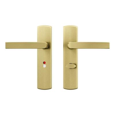 AXA deurkruk Blok met schild WC63/8 Curve goud