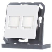 Coax en UTP aansluiting wit Jung AS500 multimedia voor televisie en computer