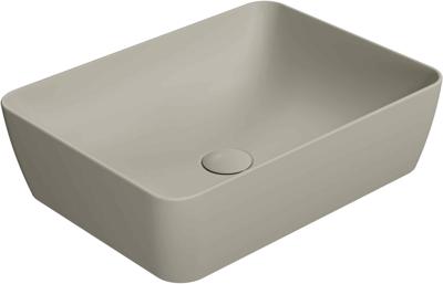 Ben Stilo rechthoekige waskom 50x38x14cm keramiek mat beige