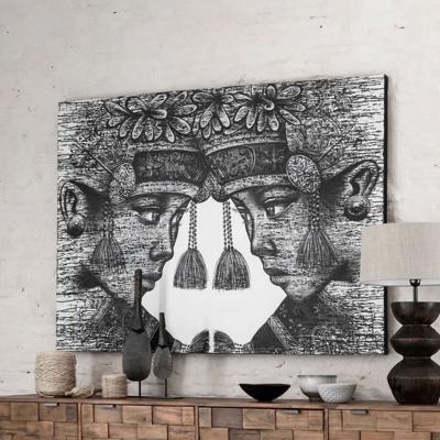 MUST Living Wandpaneel 'Balinese Twins' 110 x 150cm MUST Living Wandpaneel 'Balinese Twins' 110 x 150cm