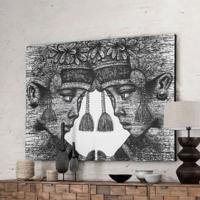 MUST Living Wandpaneel 'Balinese Twins' 110 x 150cm - thumbnail