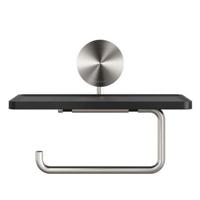 Toiletrolhouder met planchet Geesa Opal RVS geborsteld - thumbnail