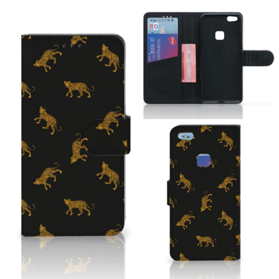 Telefoonhoesje | Met pasjeshouder | voor Huawei P10 Lite Leopards Telefoonhoesje | Met pasjeshouder | voor Huawei P10 Lite Leopards