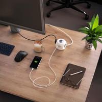 Hama stekkerdoos-kubus 3-voudig usb-c/a 17 w met schakelaar 1,4 m wit - thumbnail