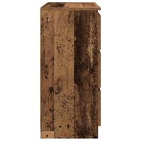 Dressoir 80x35x76 cm spaanplaat oud hout - thumbnail