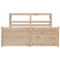 Bedframe met hoofdbord massief grenenhout 150x200 cm - thumbnail