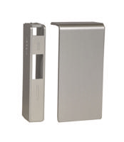 Elektro Plint eindstuk aluminium 80mm wandgoot plintgoot - thumbnail