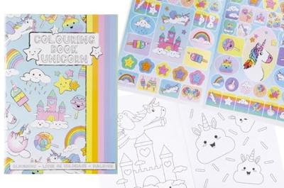 LG-Imports Kleurboek met stickervel dinosaurus