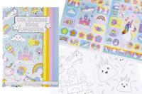 Duckiez Kleurboek met stickervel dinosaurus - thumbnail