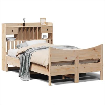 Bedframe zonder matras massief grenenhout 135x190 cm