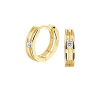 TFT Klapoorringen Zirkonia Geelgoud Glanzend - thumbnail