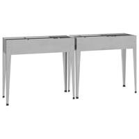 VidaXL Plantenbakken 2 st gegalvaniseerd staal - thumbnail