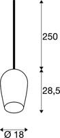 SLV PANTILO OVAL 1006400 Hanglamp E27 15 W Koper - thumbnail