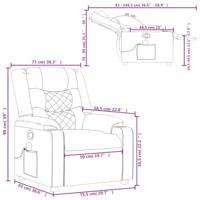 Massagestoel verstelbaar stof lichtgrijs - thumbnail