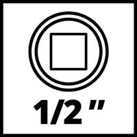 Einhell TC-PW 610 Compact (Pn) 4138965 Pneumatische slagmoersleutel Gereedschapshouders: 1/2 (12.5 mm) buitenvierkant Draaimoment (max.): 610 Nm - thumbnail