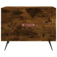 Salontafel 50x50x40 cm bewerkt hout gerookt eikenkleurig - thumbnail