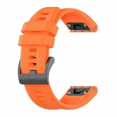 By Qubix - Siliconen sportbandje - Oranje - Compatible met Garmin Instinct 3 / Instinct E - 45mm - Compatible Garmin bandje - Bandbreedte: 22mm