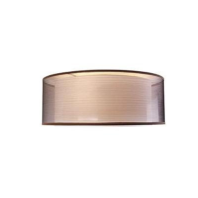 QAZQA Moderne plafonnière bruin met wit 50 cm 3-lichts - Drum Duo