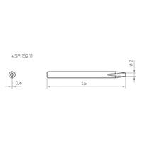 Weller 4SPI15210-1 Soldeerpunt Naaldvorm Grootte soldeerpunt 0.4 mm Lengte soldeerpunt: 45 mm Inhoud: 1 stuk(s) - thumbnail
