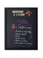 Securit krijtbord Woody ft 60 x 40 cm, zwart - thumbnail