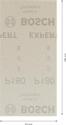Bosch Accessories EXPERT M480 2608900756 Schuurnet voor vlakschuurmachine Ongeperforeerd Korrelgrootte (num) 180 (l x b) 186 mm x 93 mm 50 stuk(s)