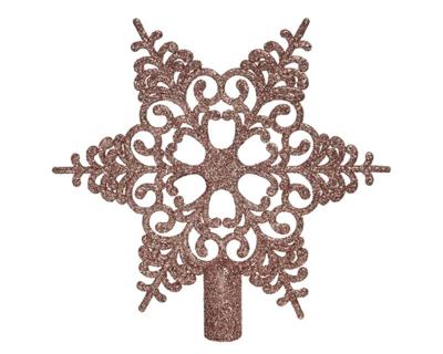 Decoris Piek sneeuwvlok 20,5x19cm poederroze
