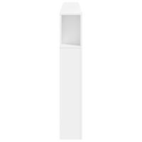 Hoofdeinde met LED 200x18,5x103,5 cm bewerkt hout wit - thumbnail