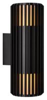 Enzo Nordlux wandlamp aludra rond dubbel 2x e27 zwart ip54 - 4800943 - thumbnail