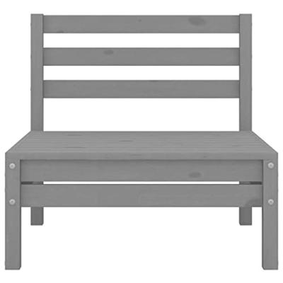 4-delige Loungeset massief grenenhout grijs