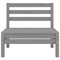 4-delige Loungeset massief grenenhout grijs - thumbnail