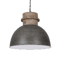 Industriële Hanglamp Legno 40 cm 1 Lichts Cement - thumbnail