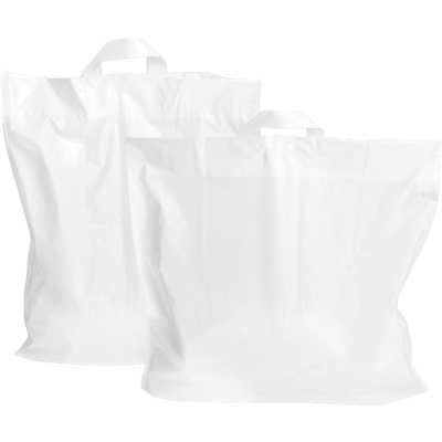 Tas | LDPE | 55x 5x50cm | lusdraagtas | wit | 250 stuks