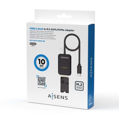 USB-naar-SATA-adapter voor Harde Schijf Aisens ASUC-M2D011-BK - thumbnail