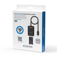 USB-naar-SATA-adapter voor Harde Schijf Aisens ASUC-M2D011-BK - thumbnail