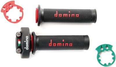 Domino gasdraaigreep armatuur "xm2". throttle grips alu sw 2-pull,handleg xm2