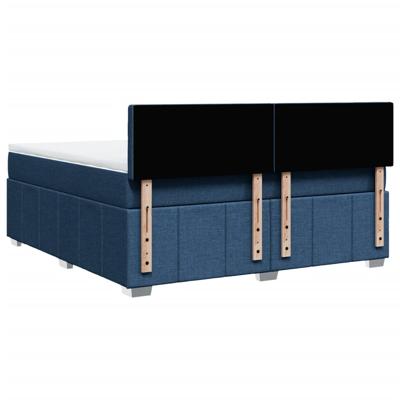 Boxspring met matras stof blauw 100x200 cm - thumbnail
